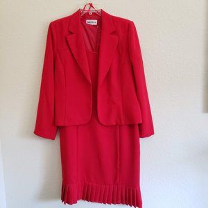 Danny & Nicole 2-piece red dress suit Size 16